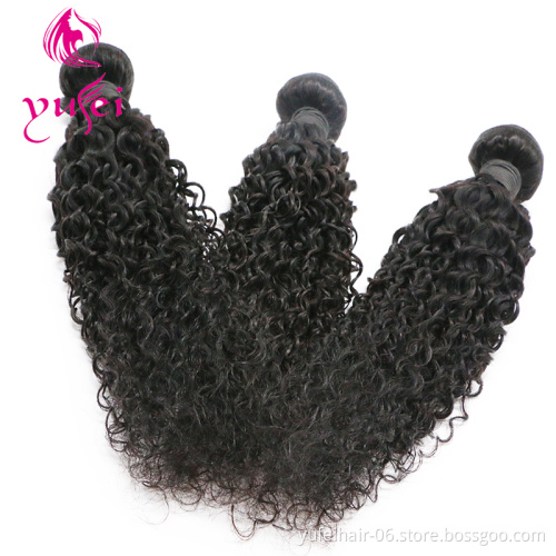 Top Quality Natural Color Curly Hair 10A 100% Brazilian Jerry Curl Human Hair Cuticle Aligned Hai Extension